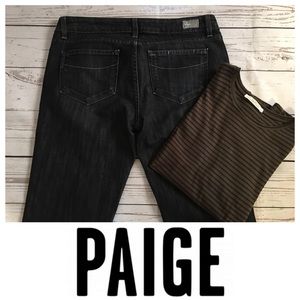 Paige Hollywood Hills Black Jeans Size 27 L33